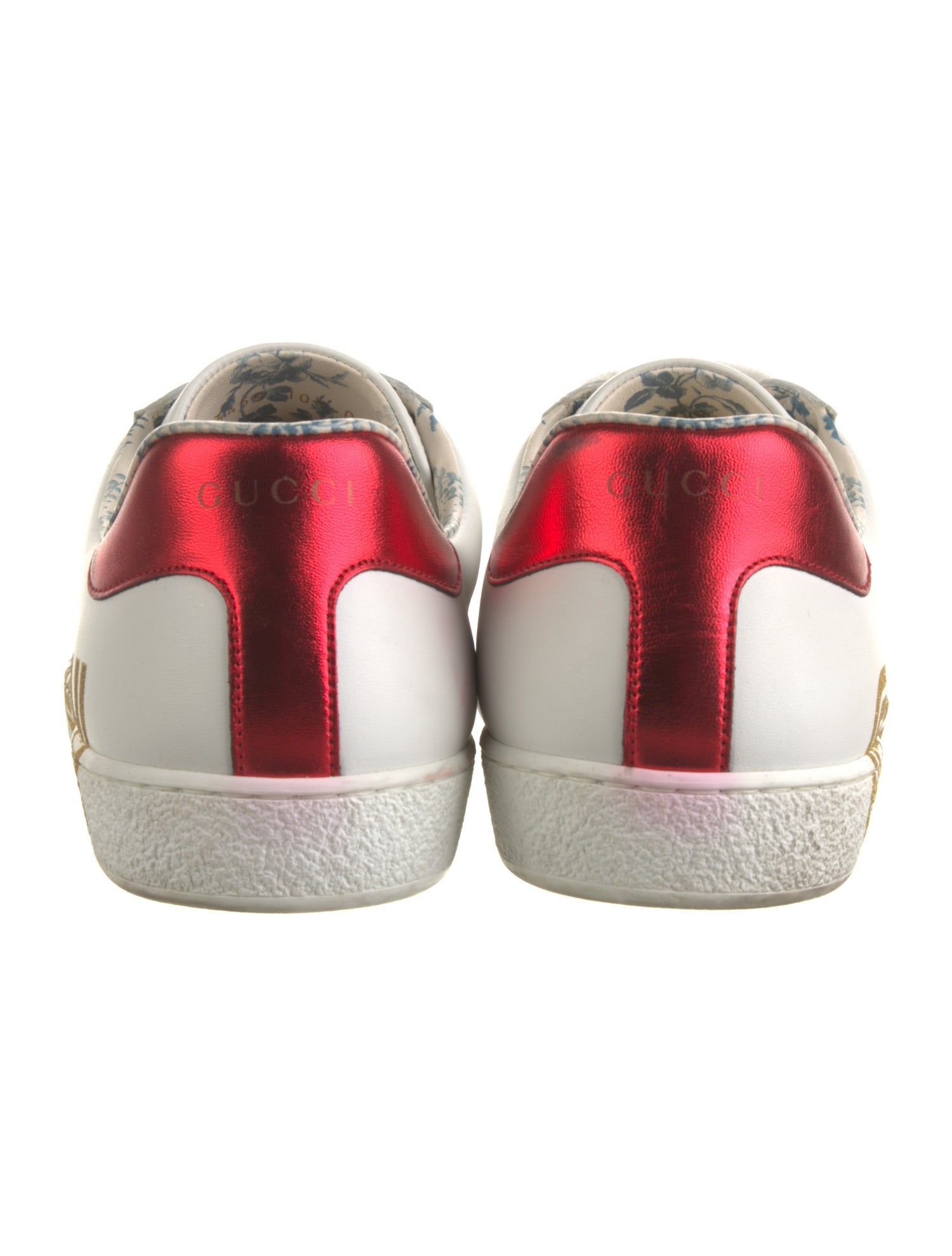 Gucci Web Accent Leather Sneakers